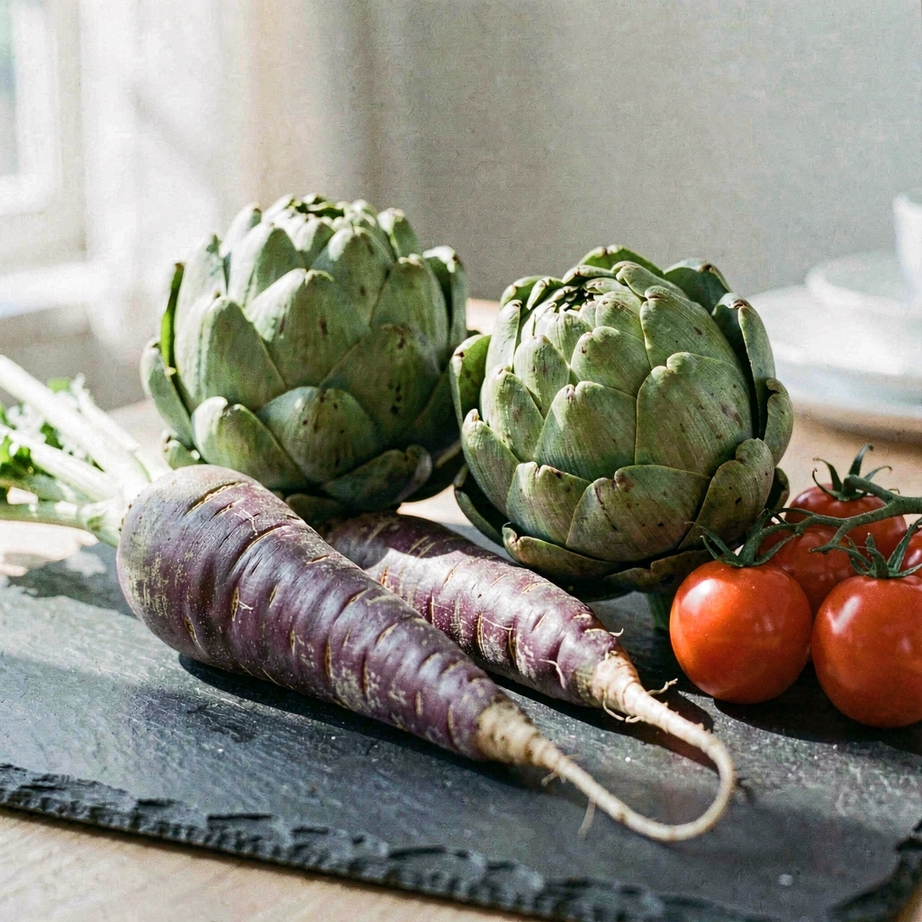 Vegetales frescos de temporada en Barcelona