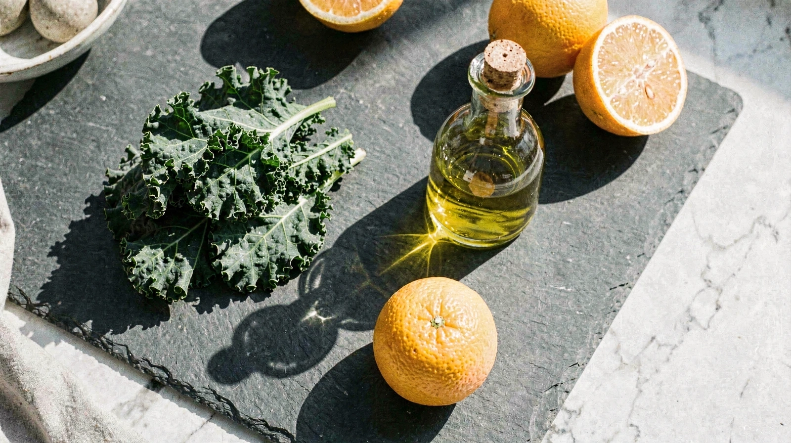 Ingredientes frescos mediterráneos