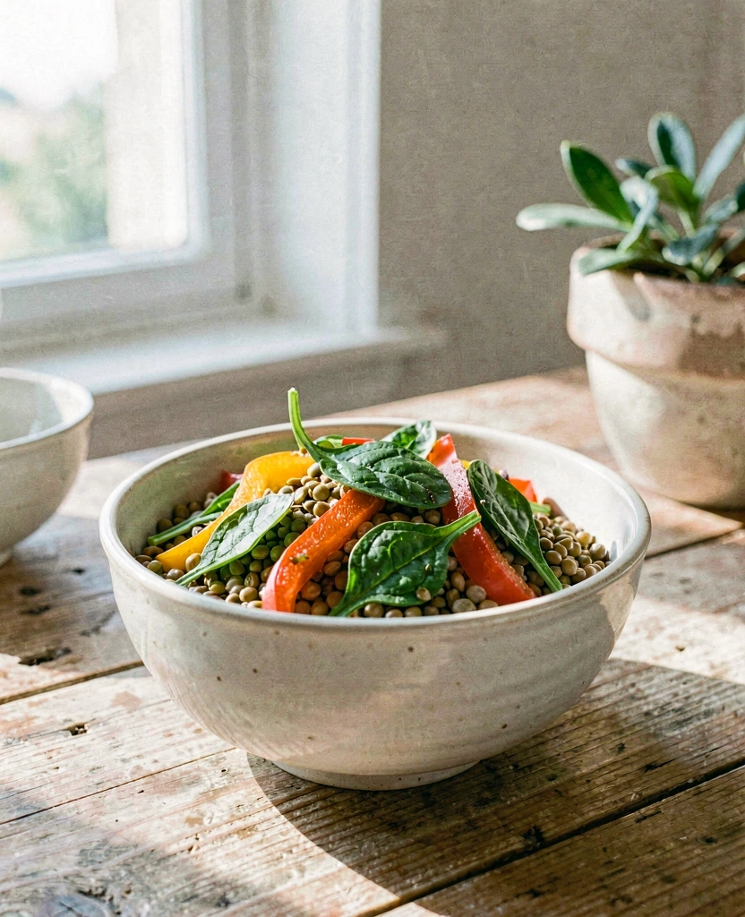 Legumbres y vegetales frescos